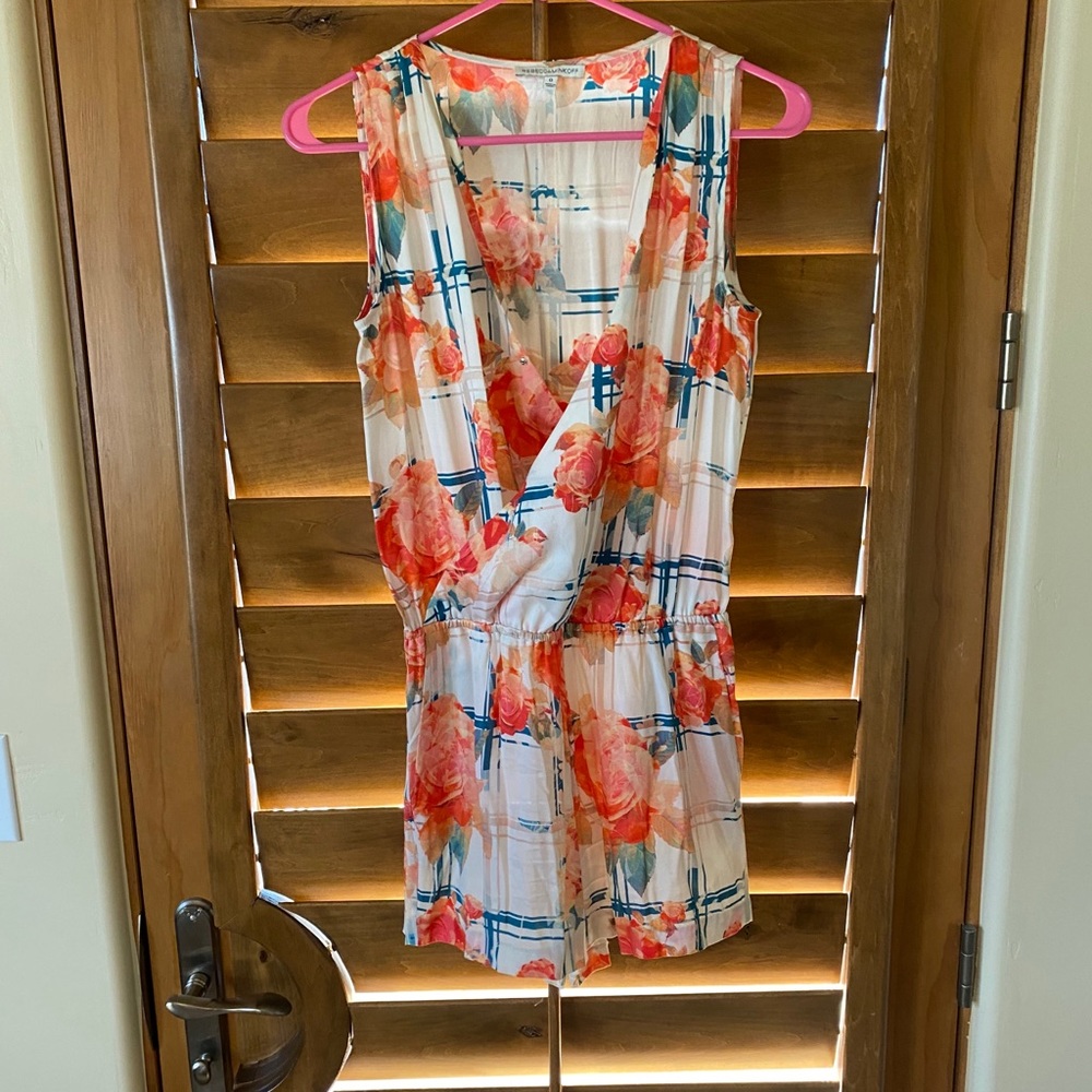 Rebecca Minkoff floral silk romper